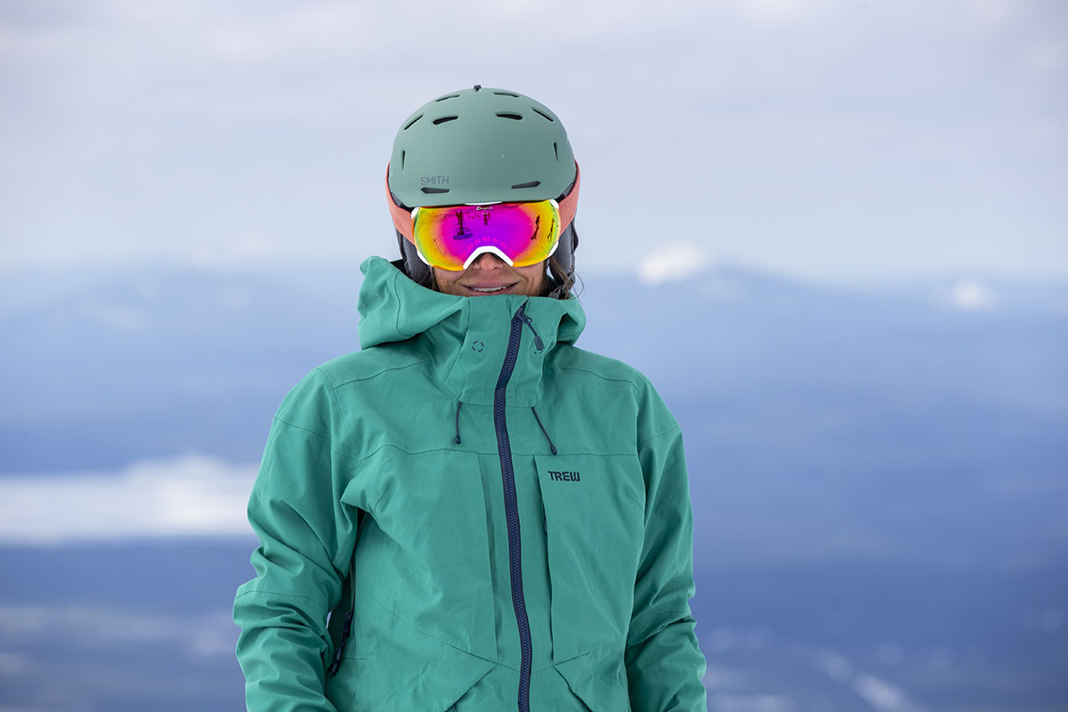 Trew Gear Stella Jacket Primo (smiling in mountains)